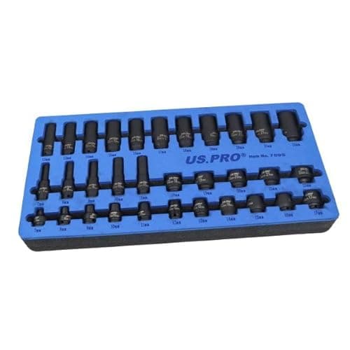 Image of 32PC 3/8" Drive Impact Socket Set (Standard & DEEP) 6 Point Profile from US PRO