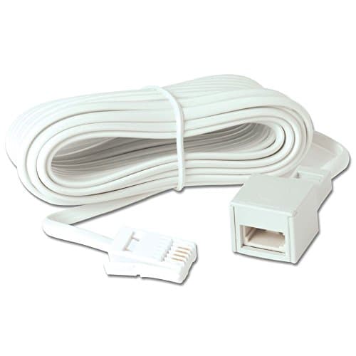 Image of Merriway BH05755 Telephone Extension Cable, 20 M (65 Foot), White