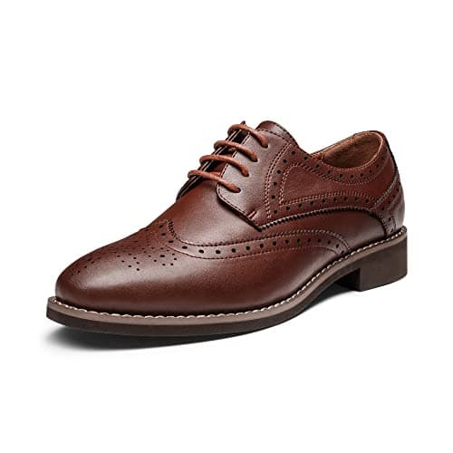 Image of Bruno Marc Women's Classic Oxfords Lace Up Business Formal Wingtip Brogue Dress Shoes,Size 4,Brown,SBOX2302W