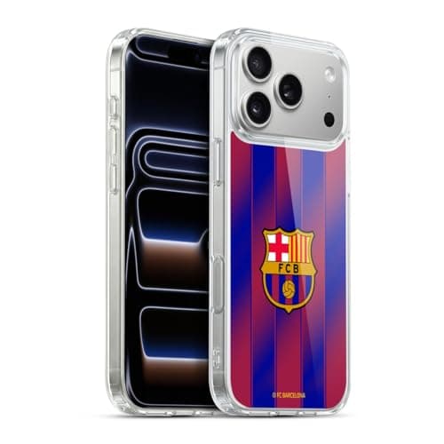 Image of Head Case Designs Officially Licensed FC Barcelona Home 2025/26 Crest Kit Gel Case [Military Grade Protection] Compatible with Apple iPhone 17 Pro Max and Compatible with MagSafe