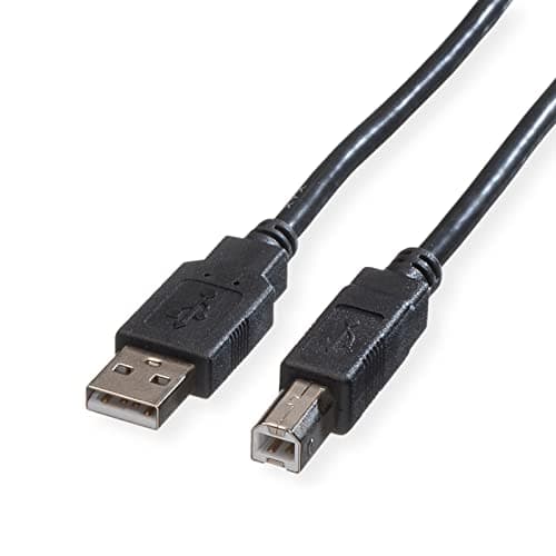 Image of ROLINE | USB 2.0 Cable | A - B | Male/| Black | 0.8 m