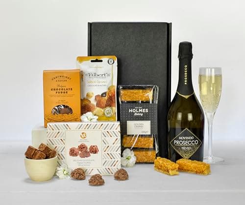 Image of Prosecco Gift Box with Chocolates - Gift set for Birthdays, Congratulations, Anniversaries, Thank you and special occasions for him or her