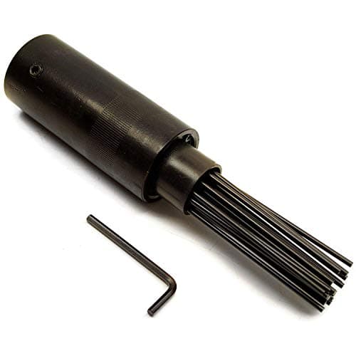 Image of Toolzone Air Needle Scaler Attachment for Air Chisel, Alloy Steel Blade, Pointed Edge, Plastic Handle, Medium to Large, CHISEL