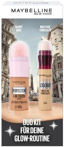 Image of Maybelline New York 4-in-1 Make Up Instant Perfector Glow, No. 02 Medium, 20 ml + Instant Anti-Age Effect Concealer No. 04 Honey, 6.8 ml
