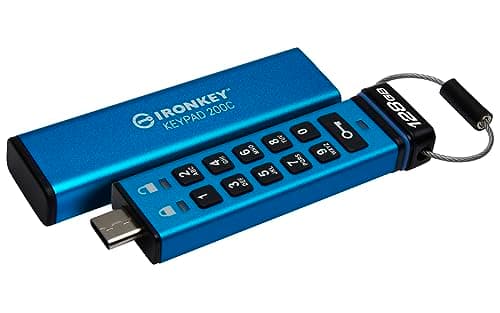 Image of Kingston IronKey Keypad 200C Type-C hardware-encrypted USB Flash Drive FIPS 140-3 Level 3 (Pending) with XTS-AES 256-bit Hardware Encryption -IKKP200C/128GB