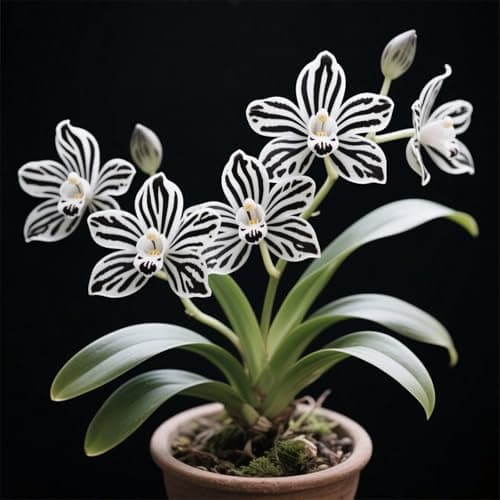 Image of Fragrant Cymbidium Orchid&Indoor and Outdoor Potted Plants - Easy to Bloom/That Grow Fast/Golden Jade Carving/Garden-3bulbs-A