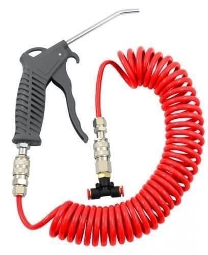 Image of New Heavy Duty AIR Duster Blow Gun Truck Lorry Van Coiled Hose Compressor Cleaning | Blow Gun Cleaning with 5 Meter Long Coil | AIR SEAT Blow Gun KIT