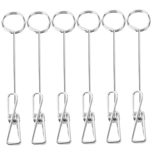 Image of ULDIGI 6pcs Metal Fish Dual-head Clips Photo Holder Note Holder for Desktop Memo Picture Table Sign for Wedding Place Cards