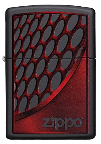 Image of Zippo Windproof Lighter - Classic Model - Red and Chrome Brass - Refillable for a Lifetime Use - Adjustable Flame - Gift Box - Metal Construction - Made in USA