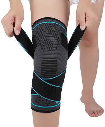Image of NTRH Knee Brace for Arthritis ACL and Meniscus Tear Adjustable Knee Sleeves for Sports Knee Support for Men and Women XXL