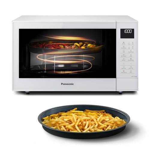 Image of Panasonic NN-CT54RWBPQ 27L 4-in-1 Combination Inverter Microwave with Air Fryer, 1000W, 19 Auto Programs, Convection Grill Cooking, Space-Saving Slimline Design, White