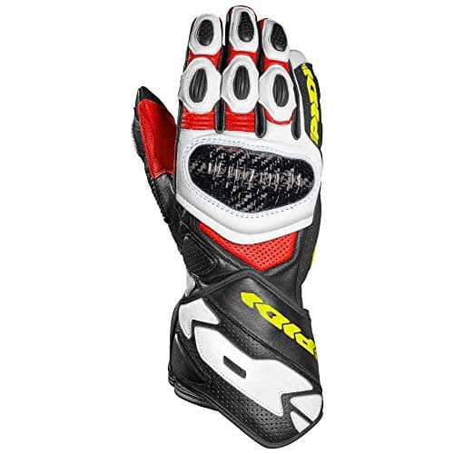 Image of SPIDI Carbo 7 Motorcycle Gloves (Black/White/Yellow, 2XL)