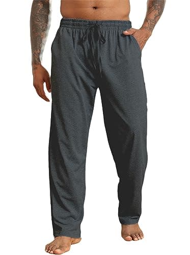 Image of Halfword Joggers Men Sweatpants Casual Trousers Bottoms Loose Fit Jogging Track Lounge Pants Pockets Training Gym Running Dark Grey XL