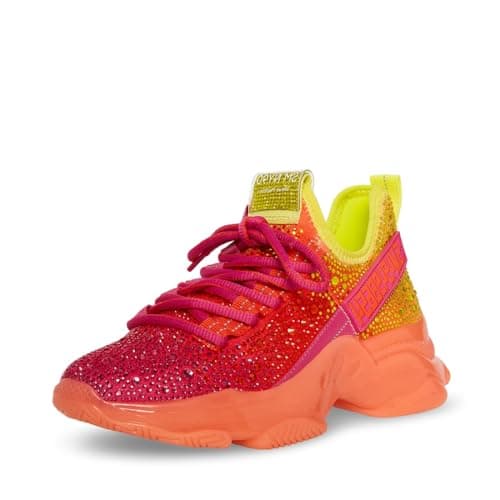 Image of Steve Madden Women's Maxima Sneaker, Fuchsia Ombre, 5 UK