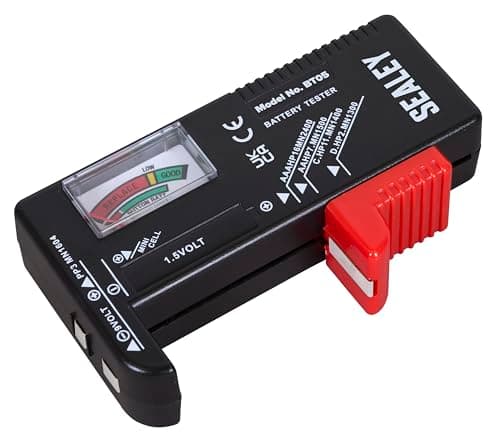 Image of Sealey Multipurpose Battery Tester, AAA, AA, C, D, 9V, 1.5V Button Cell Batteries, Analogue - BT05
