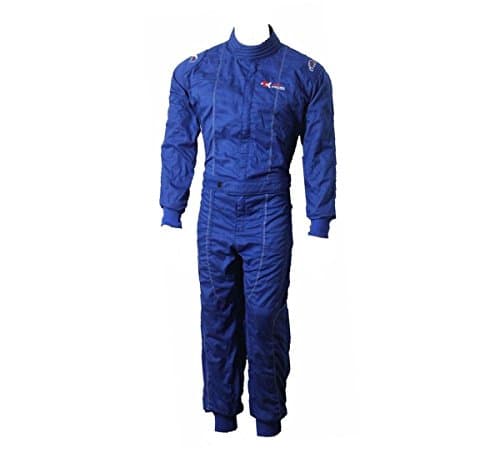 Image of PM Sports New Adult Karting/Race/Rally One Piece Suits Poly Cotton 3 Brilliant Colors (Blue, XL)