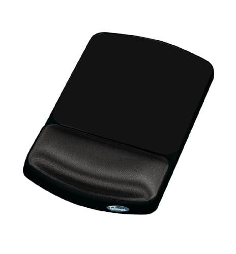 Image of Fellowes Premium Gel Mouse Mat with Wrist Support - Mouse Pad with Non Slip Rubber Base - Ergonomic Mousepad for Computer Laptop - Graphite