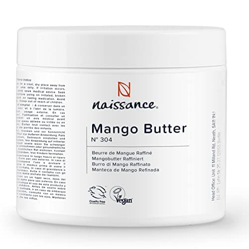 Image of Naissance Refined Mango Butter (No. 304) - 250g - Moisturising and Nourishing - for Aromatherapy, Skincare, Haircare, Massage and DIY Beauty Recipes