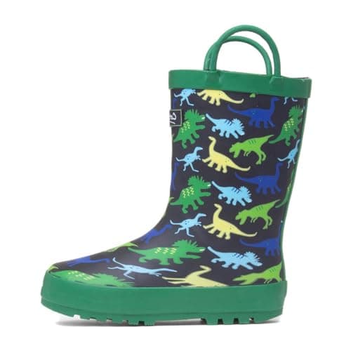 Image of Cotswold Sprinkle Junior Wellington Boot Unisex Kids Dinosaur Size 10