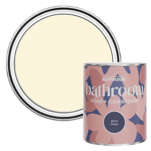 Image of Rust-Oleum Cream Moisture Resistant Bathroom Wood and Cabinet Paint in Gloss Finish - Clotted Cream 750ml