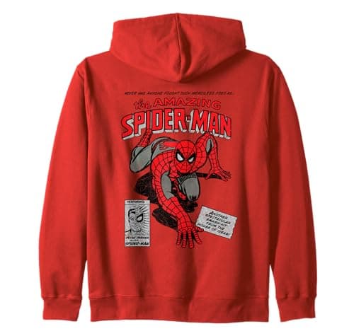 Image of Marvel Spider-Man Retro Comic Zip Hoodie