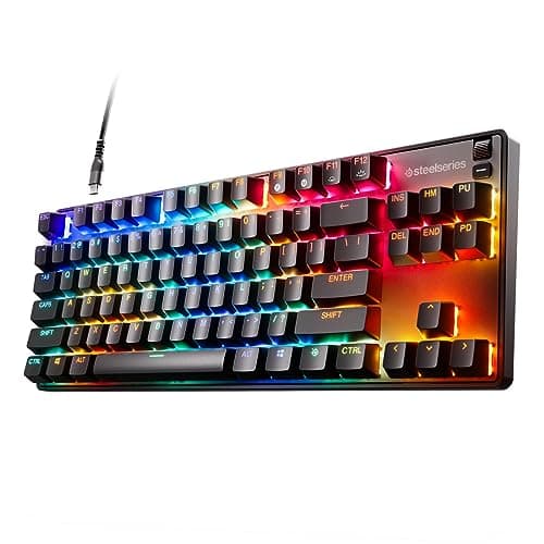 Image of SteelSeries Apex 9 TKL - Mechanical Gaming Keyboard – Optical Switches – 2-Point Actuation – Compact Esports Tenkeyless Form Factor – Hotswappable Switches - French AZERTY Layout