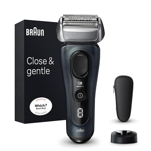 Image of Braun Series 8 Pro 8513s Electric Shaver for Men - Rechargeable Wet & Dry Electric Razor with Trimmer Travel Case Silver