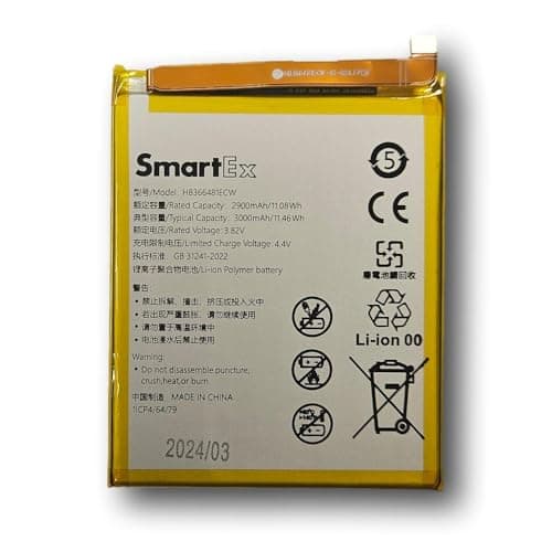 Image of Smartex® Battery compatible with Huawei HB366481ECW models P9,P9 LITE,P10 LITE,P8 LITE (2017),P9 Lite (2017),P20 lite,Y6 2018,Y7 2018,P smart, Honor 8 lite, Honor9, 9 Lite,Honor 5C, 7C, 7A
