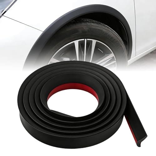 Image of 3M Car Wheel Arch Trim,Universal Rubber Mudguards,Fender Flares Cover,Wheel Arch Protectors Edge Trim,Self-Adhesive Tire Eyebrow Seal Strip Trims,Fender Extension Molding for Wing&Bumper Protection