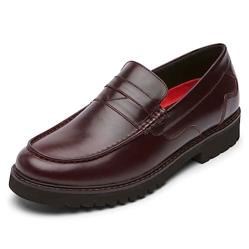 Image of Rockport Men's Maverick Penny Loafer, Burgundy, 13.5 UK