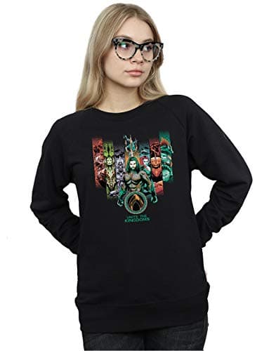 Image of Absolute Cult DC Comics Women's Aquaman Unite The Kingdoms Sweatshirt Black Medium