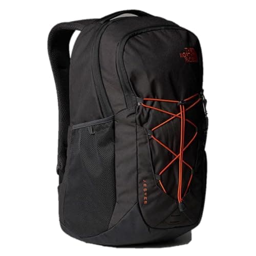 Image of The North Face Jester Backpack, Grey and Orange, for Hiking and Travel