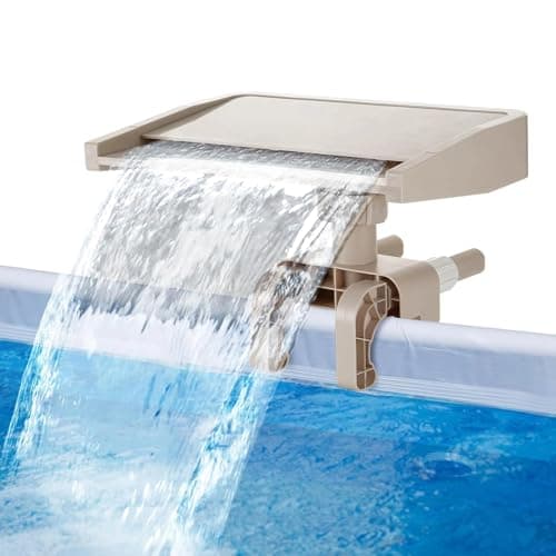Image of Waterfall Spillway, Relaxing Waterfall Cascade Ground Swimming Pool Fountain, Detachable Stand Pond Waterfalls for Indoor Outdoor Garden Rockery Pond Swimming Pools