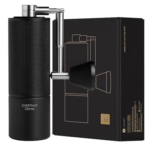 Image of TIMEMORE Chestnut C3S Pro Manual Coffee Grinder, Premium Integrated All-Metal Design, Portable Hand Coffee Grinder with Foldable Handle, Suitable for Espresso to French Press, Black