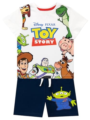 Image of Disney Boys Toy Story T-Shirt and Shorts Set Woody and Buzz Lightyear Outfit Multicoloured 3 to 4 Years