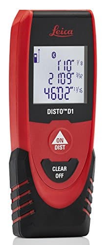 Image of Leica DISTO D1 120ft Laser Distance Measure with Bluetooth 4.0, Black/Red