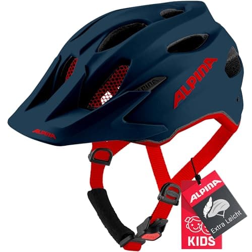 Image of ALPINA Unisex - Children, CARAPAX JR. cycling helmet, indigo matt, 51-56 cm
