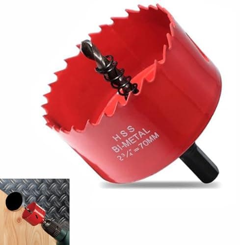 Image of 27mm Hole Saw with Quick Change Arbor, Hole Drilling Cutter HSS BI-Metal for Wood, Plywood, PVC, Drywall and Metal Sheet
