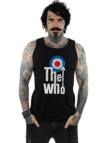 Image of The Who Men's Long Target Logo Vest Black Medium