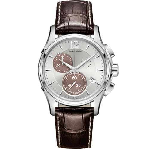 Image of Hamilton Men's Chronograph Swiss Quartz Watch with Leather Strap H32612551