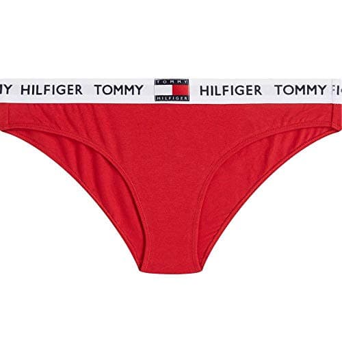 Image of Tommy Hilfiger Women's Bikini Uw0uw02193 Bikini Panties, Red (Tango Red), S
