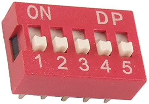 Image of UMTMedia® 5 Pieces 5 DIP's Slide Switch Module 2.54mm DIL SPST PCB Breadboard For Arduino Raspberry PI