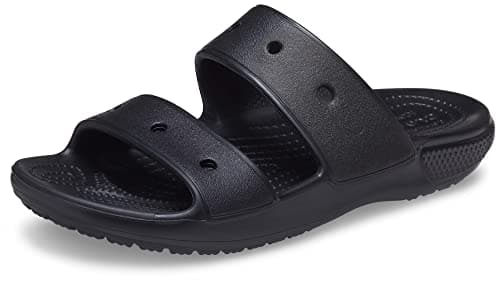 Image of Crocs Classic Sandal, Unisex-Adult Sandal Two Strap Slip On Sliders, in Black, Size M3W4 UK