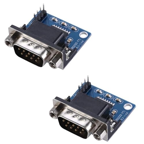 Image of PENGLIN 2PCS MAX3232 3.3V to 5V DB9 Male RS232 Serial Prot to TTL Converter Module Root Connector for Arduino Raspberry Pi and Microcontrollers