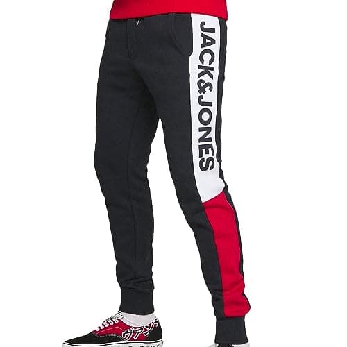 Image of JACK & JONES Men's Jwhwill Logo Colour Block Sweatshirt, Navy Blazer, Size XXL - Premium Casual Jumper & Comfortable Everyday Pullover