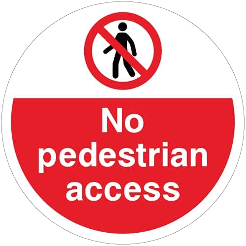 Image of Prohibition Floor Graphics - No Pedestrian Access - 400 mm - Anti-slip - Heavy Duty - Self-adhesive