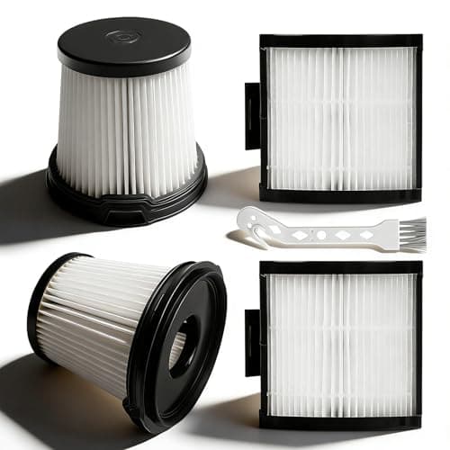 Image of 4-Pack Filter Replacement for Shark Detect Pro IW3510UK IW3511UK IW3611UKT IW1511UK IW4621UKT Vacuum Cleaner, 2 Pre-motor Filters + 2 HEPA Filters, Washable & Reusable