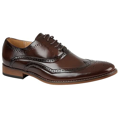 Image of Goor Boys 5 Eyelet Brogue Oxford Shoe Brown 5 UK (B014B)