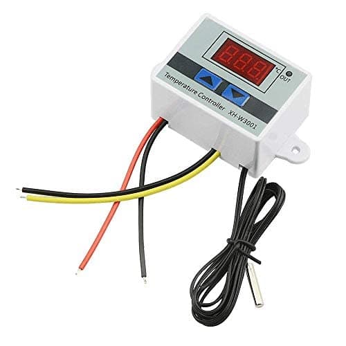 Image of BGTXINGI XH-W3001 DC 12V 10A Microcomputer Digital Temperature Controller Digital Display Thermostat Control Switch and NTC 10K Thermistor Sensors Digital Temperature Probe (12V 120W)