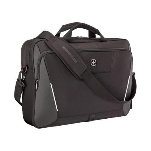 Image of Wenger, XE Brief 17, 17" Laptop Briefcase with Tablet Pocket, Black, Digital Network, 15,6", Casual